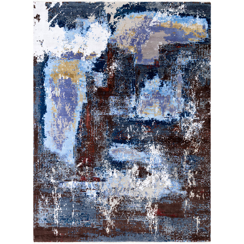 Overdyed One-of-a-Kind 9' 1" X 12' 1" Hand Knotted Area Rug
