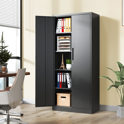 Armoires de rangement en métal 72 po avec portes verrouillables et tablettes réglables H 72 po