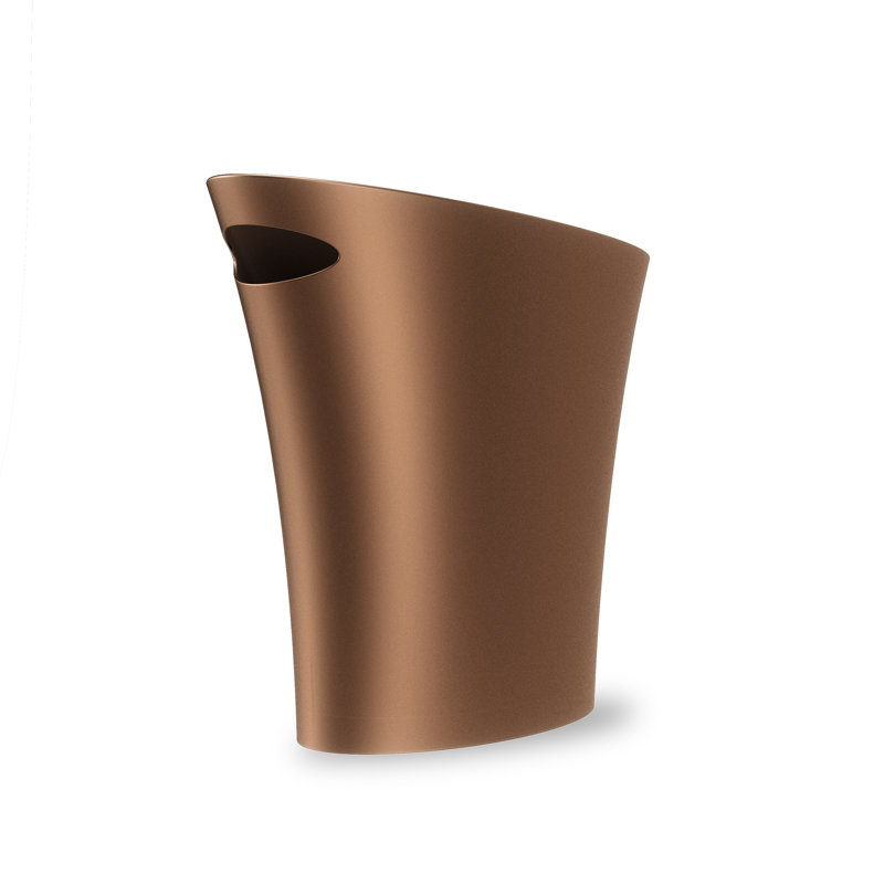 Bronze Slim Plastic Touchless Wastebasket for Kids