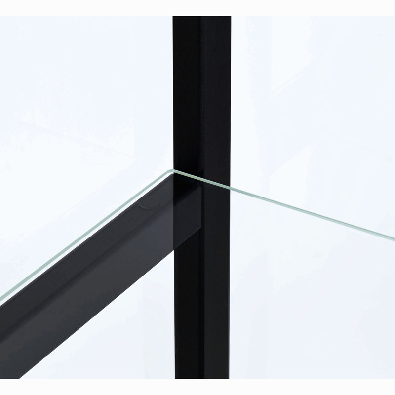 Vitrine noire à 4 tablettes