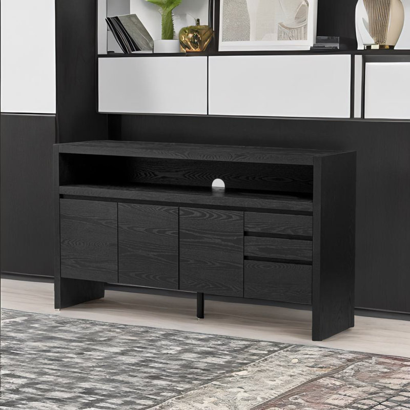 Buffet 3 portes, Noir