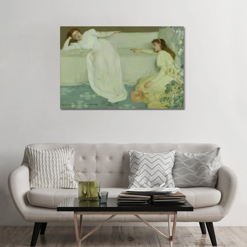 Symphonie en blanc, n ° 3 - reproduction d'art murale - toile tendue, 32 po x 48 po, Toile tendue avec châssis, Sans cadre