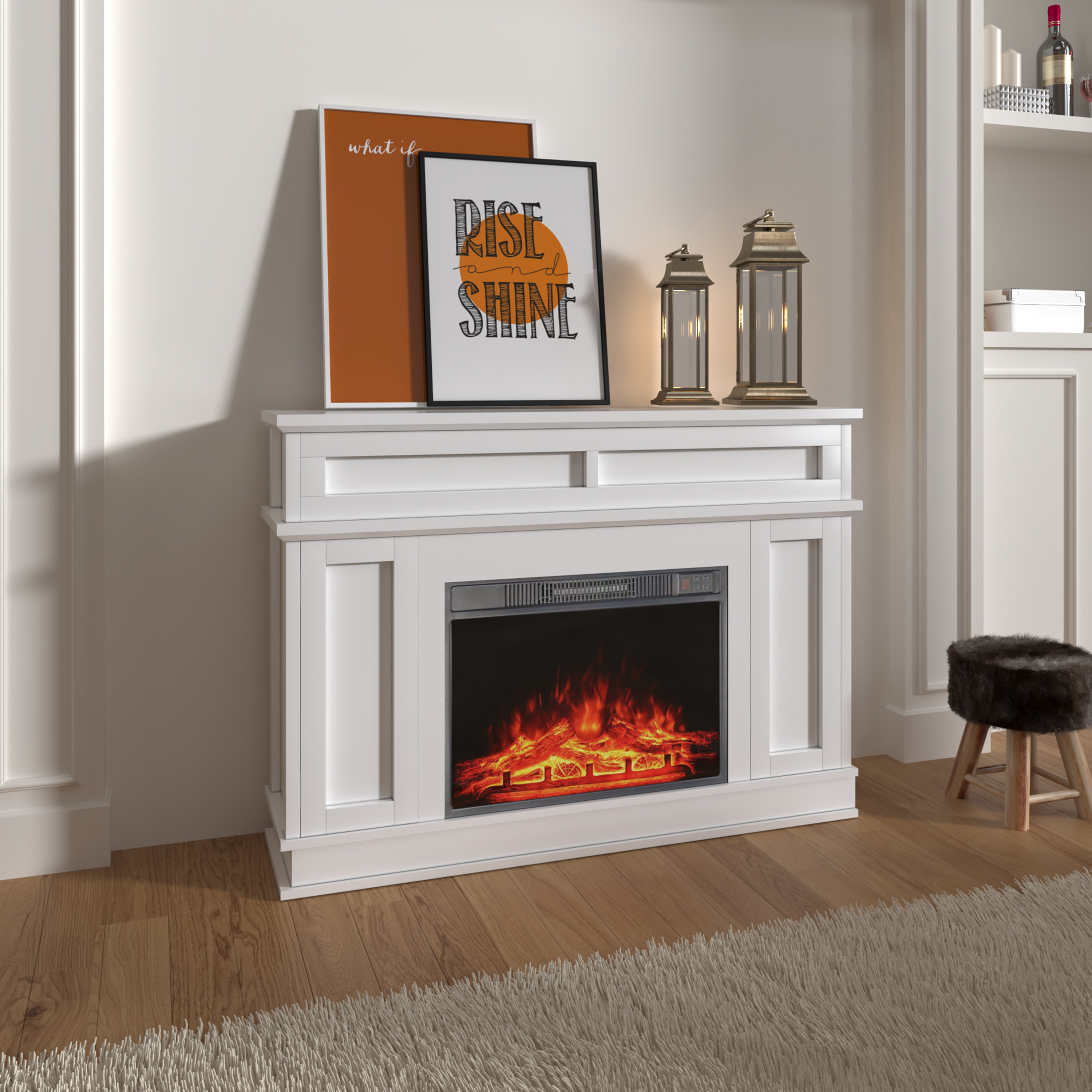 Winston Porter 47.2'' Electric Fireplace with & Reviews