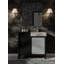 Ensemble complet de meuble-lavabo noir et gris avec robinet Lexil Zilara