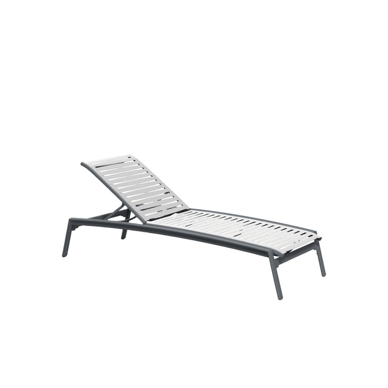 Chaise longue inclinable Elance EZ Span ™, Vinyle neige, Graphite