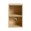 Meuble-lavabo mural 60 po avec lavabo en céramique blanche, tablettes de rangement et portes à fermeture en douceur, fabrication en contreplaqué, finition chêne blanc américain