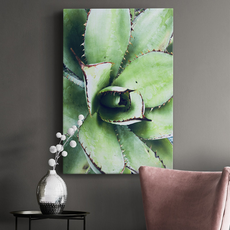 Green Tropical Succulent VI - Photographie sur toile tendue, H 12 po x l 8 po x P 1,5 po