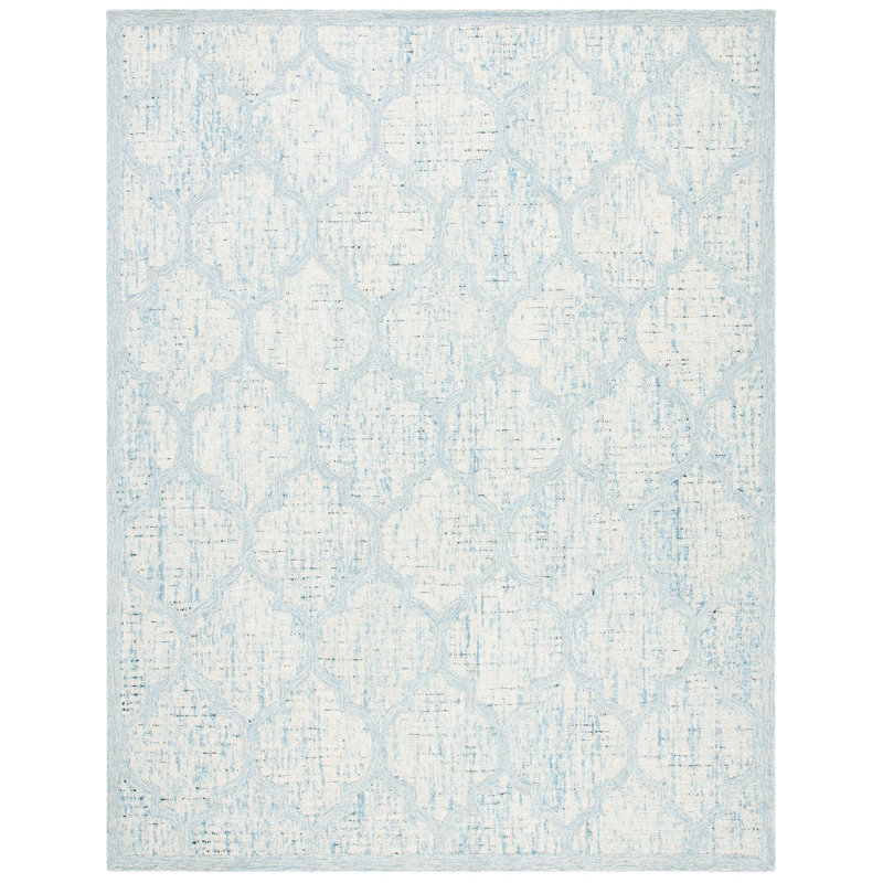 Swader Hand Tufted Wool Geometric Rug, Rectangle 8' x 10'