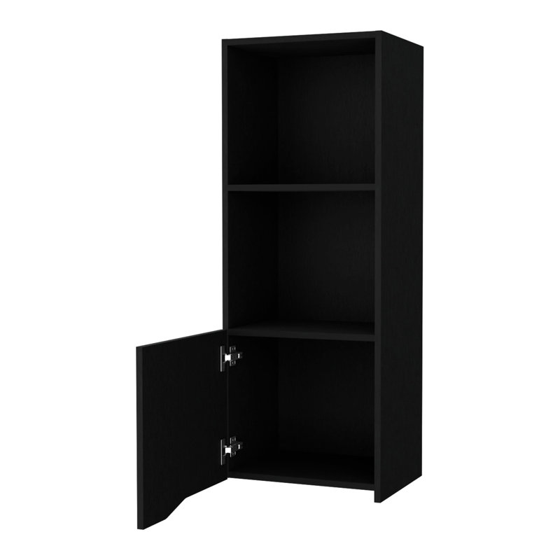 Armoire murale moderne noire - Option de rangement spacieuse pour les objets personnels, Noir