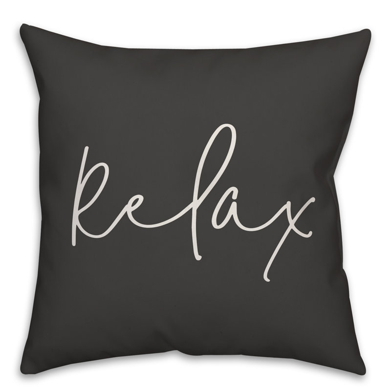 Housse et insert de coussin décoratif carré Whimsical Diamond Relax, H 16 po x l 16 po, Noir / blanc