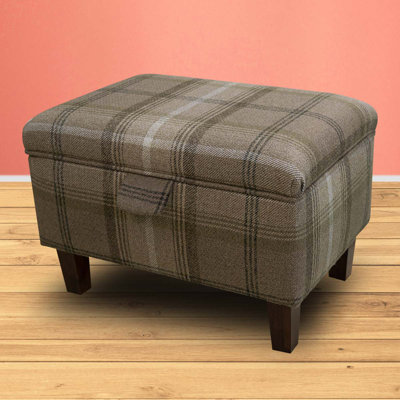 50.8cm Wide Rectangle Geometric Footstool Ottoman with Storage