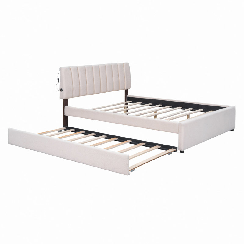 Lit plateforme tapissier Teddy