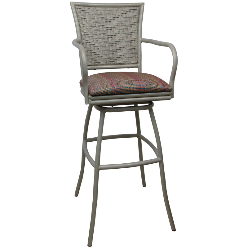 Rayures de soleil 30 po sur fond beige, Très grand (siège d'une hauteur de 34 po)