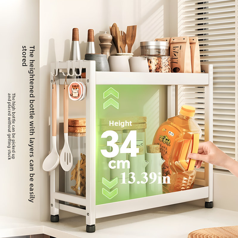 Spice Rack Organizer For Kitchen Countertop - Multi-Purpose Storage Solution For Spice Bottles And Condiments