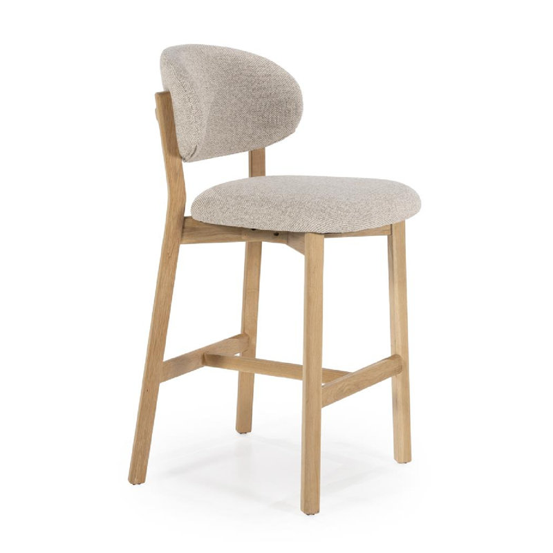 Mikky Barstool, Gray, Natural