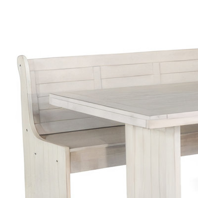 Ensemble de coin-repas, table de salle à manger et banc d'angle 4 pièces Sime