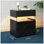 LED Nightstand 3 Drawer Acrylic Board Bedroom End Table-296412180