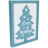 Lighted Happy Holidays Christmas Tree With Cable Knit Texture Wall Art - 12"