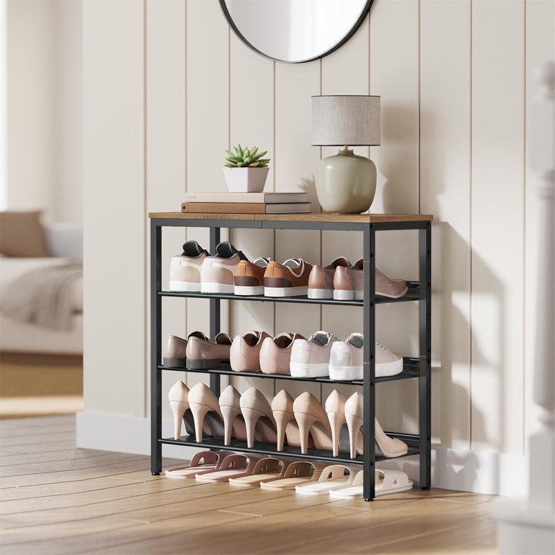 4-Tier Shoe Rack, Walnut