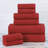 Soho Spa Highly Absorbent Cotton 8 Piece Assorted Size Checkered Border Towel Collection-1744982522-1821013410