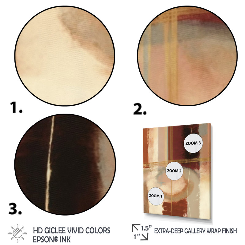 Chocolat brun élémentaire VI - ensemble d'art mural abstrait sur toile, H 36 po x l 28 po x P 1 po