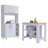 7-Shelf 4-Door 2-Piece Kitchen Set, Kitchen Island And Pantry Cabinet, Kitchen Island-33555189