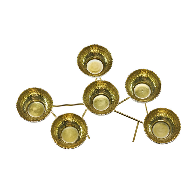 Munro White & Gold Serving Stand , White/Gold