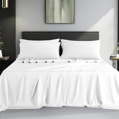 6 Pieces Bamboo Cooling Bed Sheets Set - 16" Deep Pockets