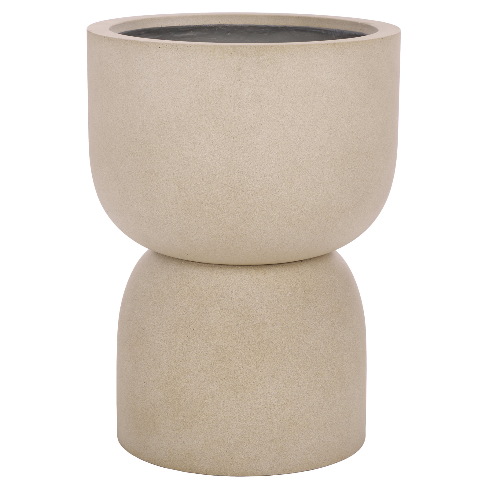 Ricco Pedestal Planter, Beige