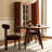 Ancient style round solid wood dining table-103249297