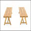 Contemporary Acacia Wood Patio Bench with Poolside Seating (Set of 2)