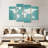 " Mint Linen World Map " by Globetrotter Studio 4 - Pieces-93026278