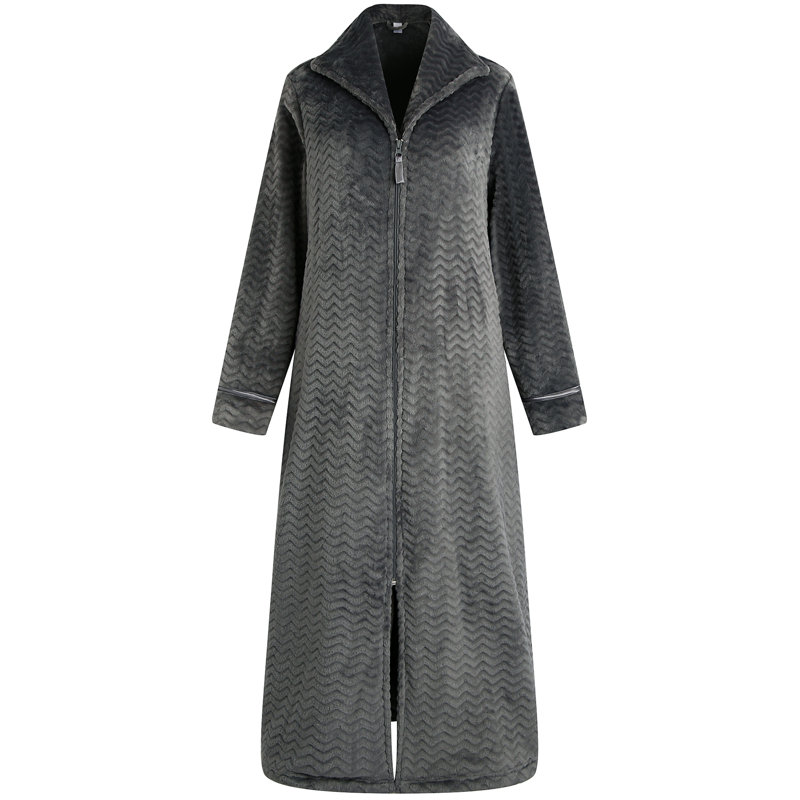Peignoir mi-mollet avec poches Lakeville, TG, gris