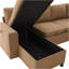 Canapé-lit modulaire en U convertible avec rangement, chargeur USB et porte-gobelets, canapé-lit en chenille rembourré pour le salon, brun-130853226-130853227