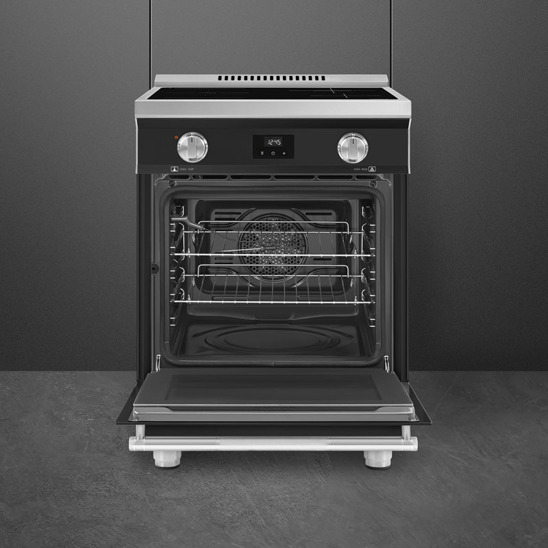 Smeg Professional Range, 24", Induction, Matte Black