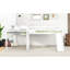 Lit mezzanine simple en forme de L avec glissade, blanc - Profitez de plus d'espace et de chambre à coucher-509618967