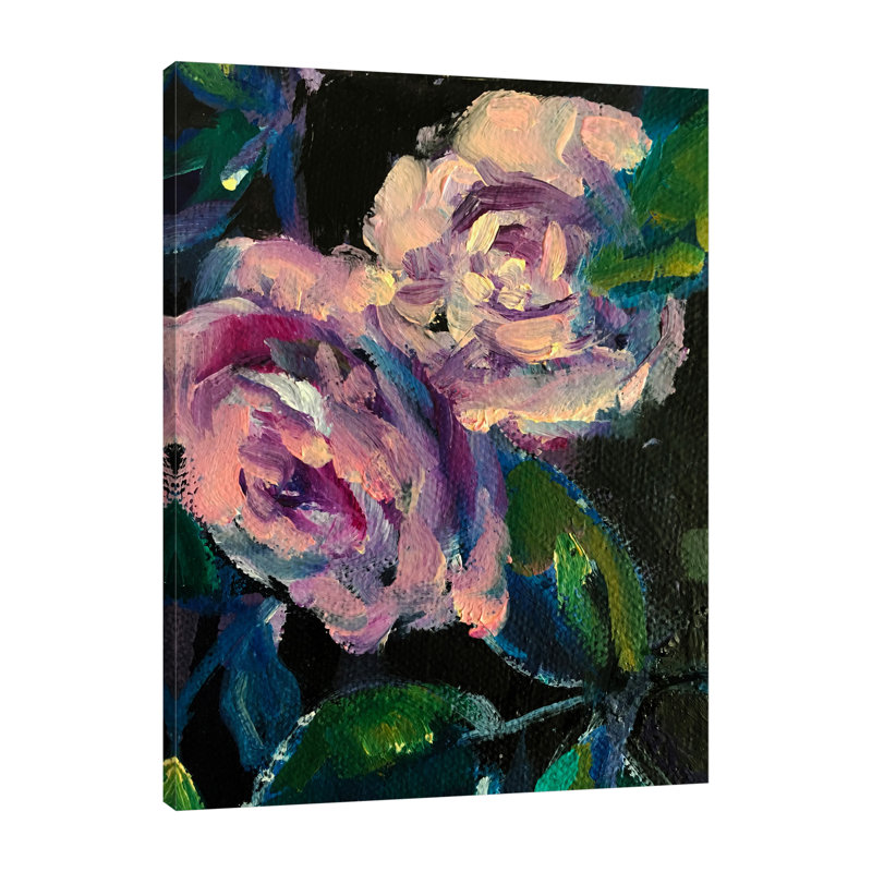 «Spring Roses», toile tendue par Boho Studio, H 40 po x l 30 po x P 1,5 po