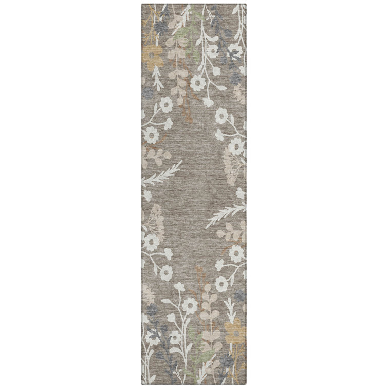 Machine Washable Indoor/Outdoor Adalaide ACN2334 Floral Rug