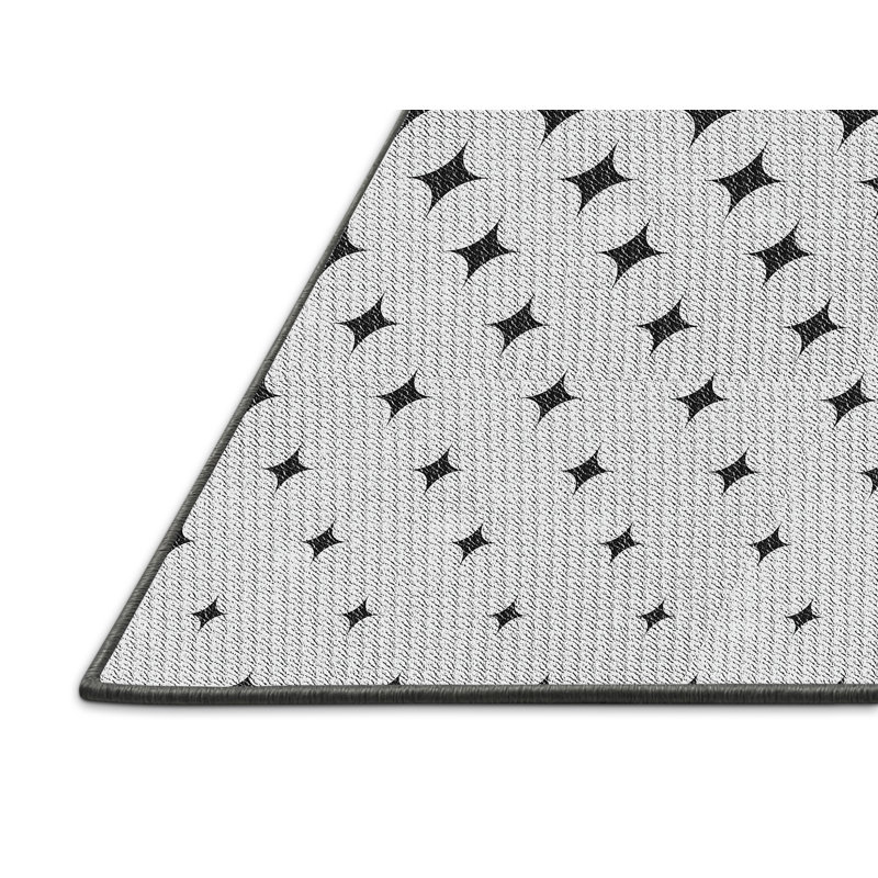 Tapis géométrique gris, Rectangle 5 pi x 7 pi
