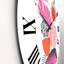 Horloge murale moderne à formes géométriques lune et soleil avec feuilles tropicales-60328077