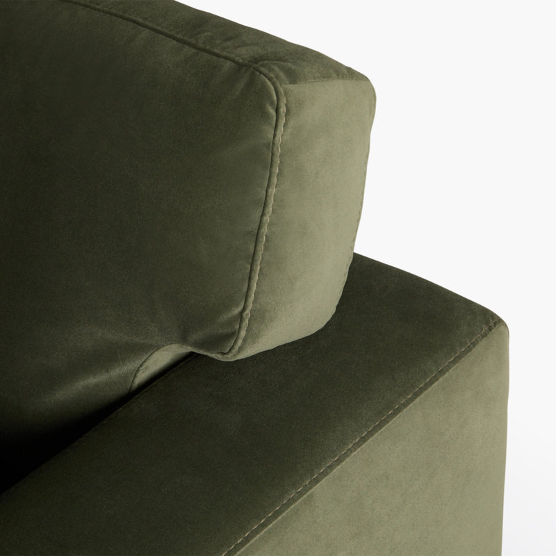 Fauteuil Ives, Velours performance olivine Soren