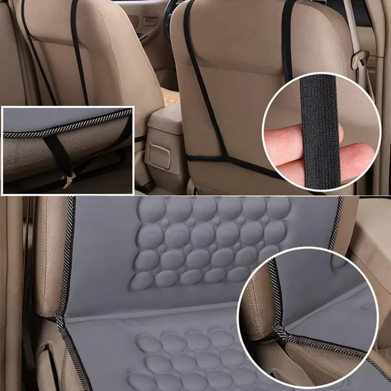 2pc Universal Car Seat Protector Cushion Cover Mat Pad Breathable For Auto Truck Suv Seat Covers, Gray