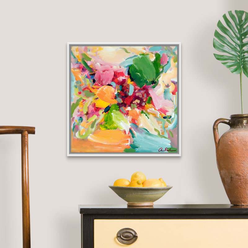 "French Macarons" by Amira Rahim - Print on Canvas, Picture Framed Canvas, 22" H x 22" W, White