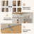 31.5'' Freestanding Wardrobe Armoire with LED Light, Modern Clothing Storage Cabinet with Drawer & Hanging Rod, Bedroom Closet Organizer