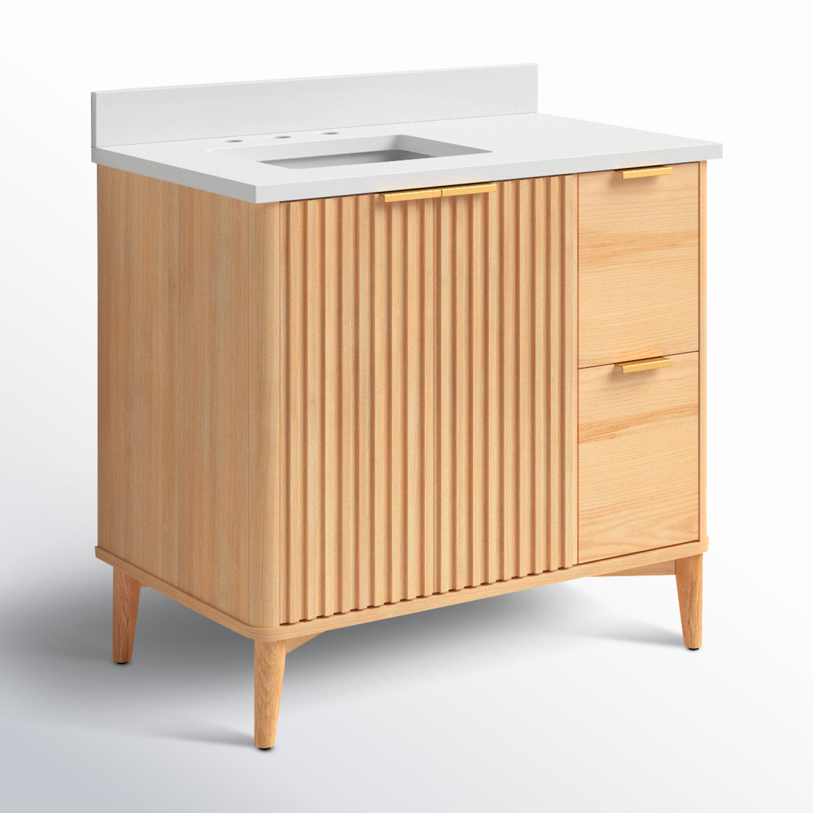  Gabi 36 in. Single Sink Bathroom Vanity, Rustic Ash