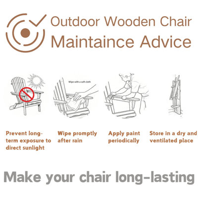 Oversized Wooden Adirondack Chair with Pre-Assembled Backrest & Seat Board for Patio Garden Backyard Porch Pool Deck Firepit Outdoor Relaxation Foldable Design, 4pcs