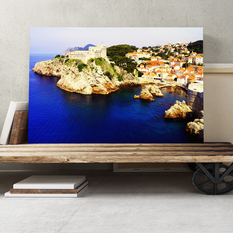 Landscape Coast Dubrovnik Croatia Photographic - Wrapped Canvas, 50cm H x 76cm W