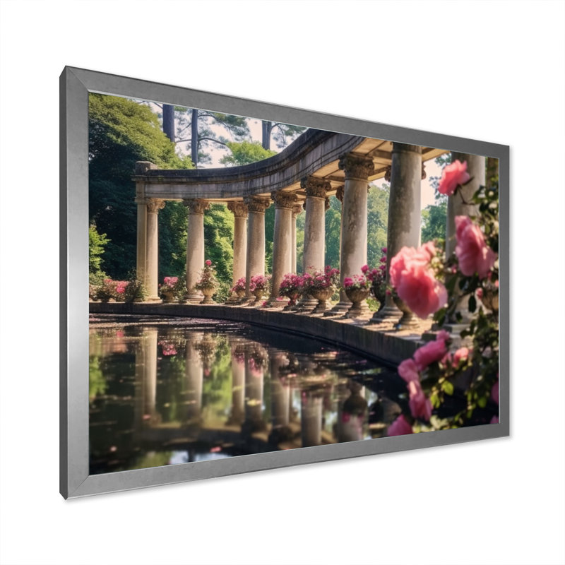 Floral Architecture Serene I - impression, H 30 po x l 40 po x P 1,5 po, Cadre photo argenté