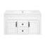 Meuble-lavabo mural blanc 36 po avec lavabo en céramique, 2 portes et 2 tiroirs-130970930