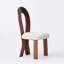 Chaise d'appoint en noyer massif (ensemble de 2)